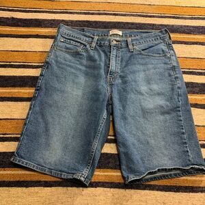 Women's Shorts Levi's Bermuda Denim Jean Signature Mom Knee‎ Length W32 Street